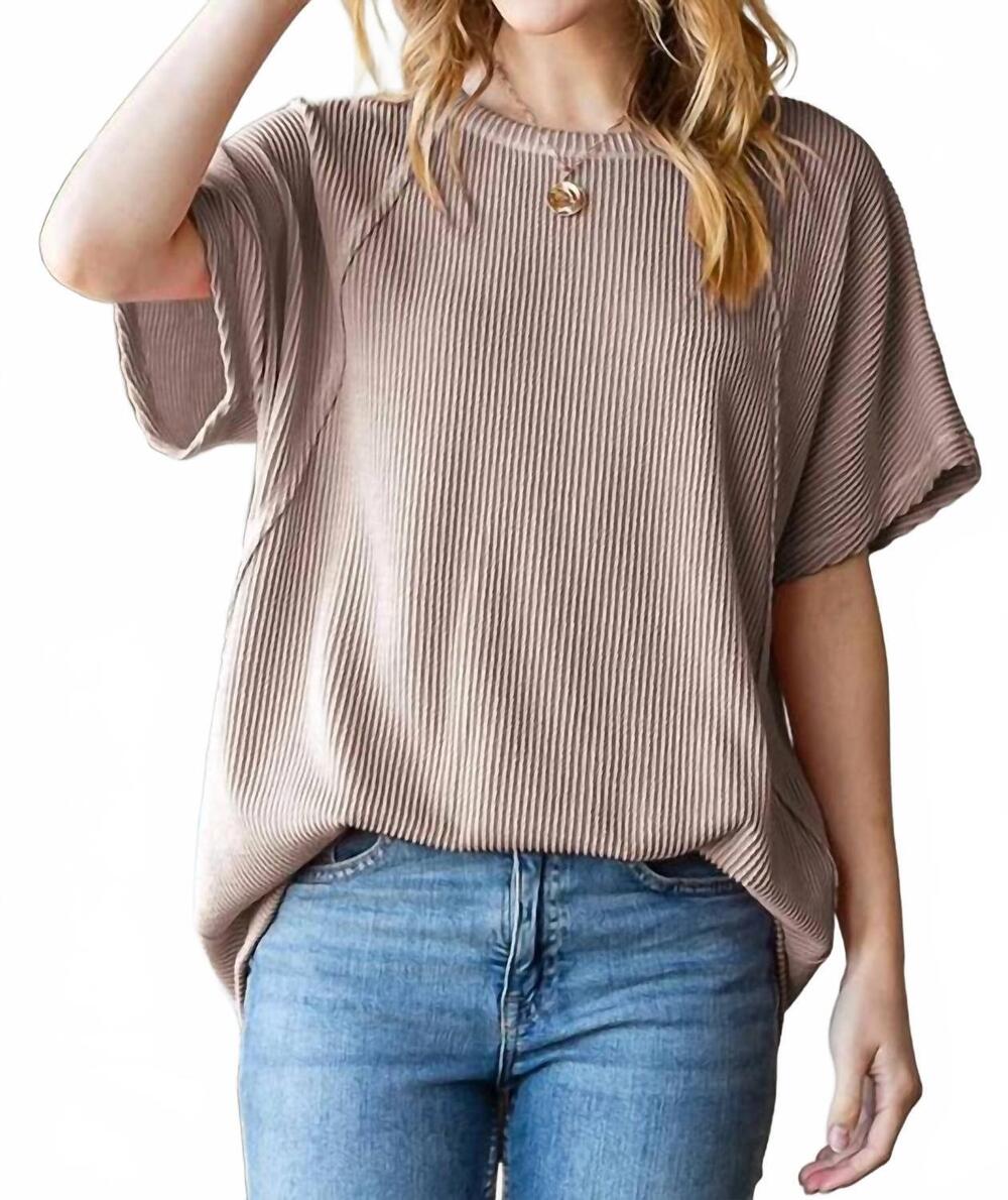 NEW HEIMISH USA urban ribbed everyday top in cocoa
